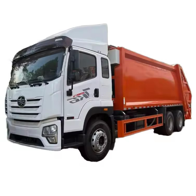 采用先进压实技术的强大一汽解放6x4后装垃圾车