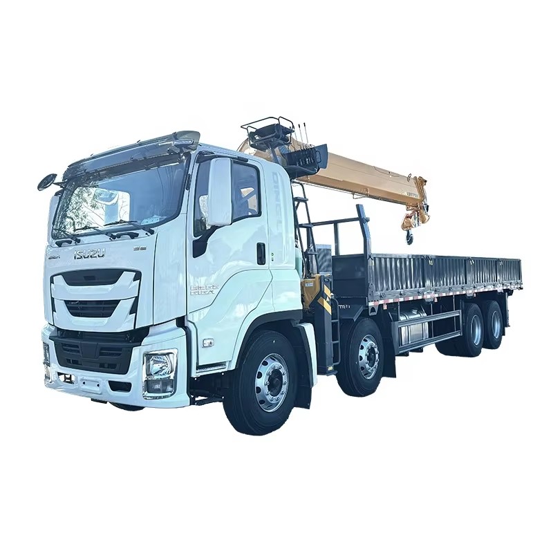 1SUZU GIGA 8x4车载起重机12吨伸缩节臂式起重机待售