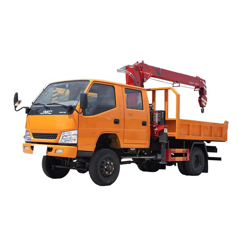 江铃双排驾驶室车载起重机4x4小型3吨臂式起重机待售