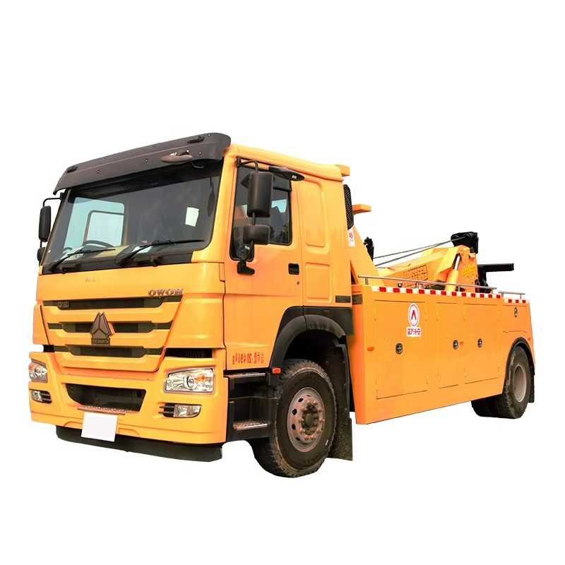 中国重汽豪沃20吨重型液压起重机拖轮车含铬道路救援车