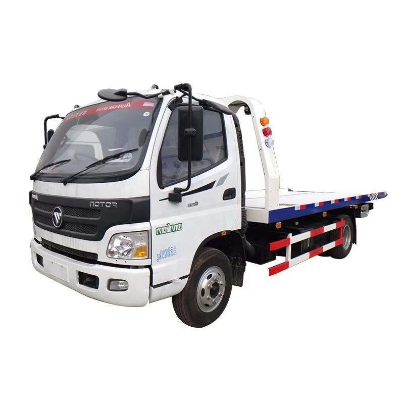 福田5吨平板式平台破坏拖车4x2道路破坏卡车待售