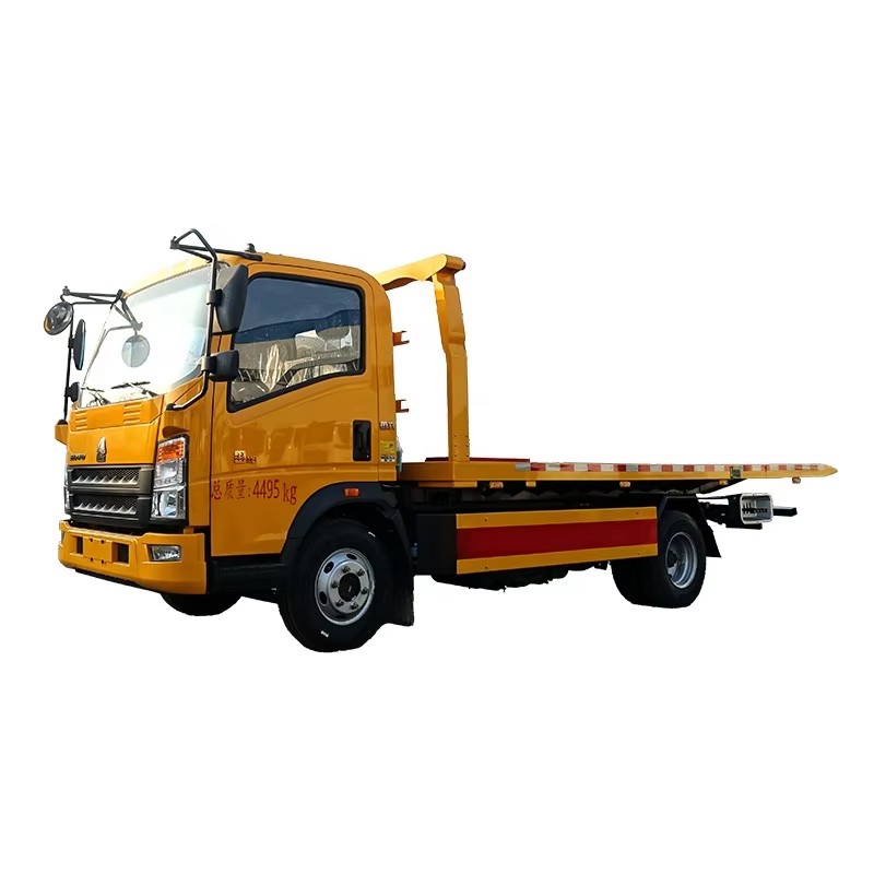 Howo 5吨拖车平板4x2道路救援车待售