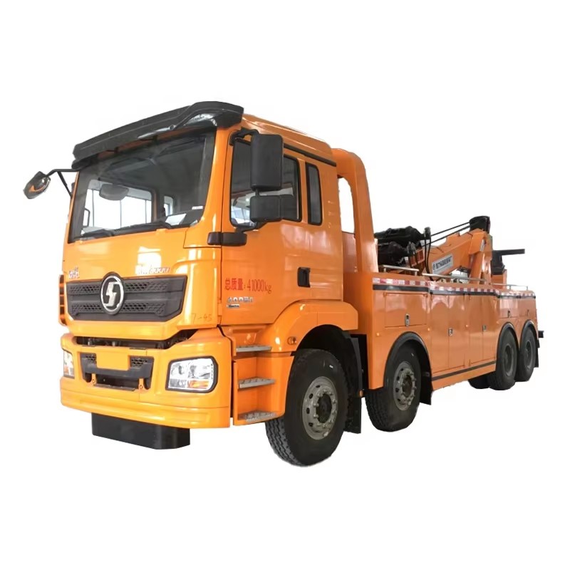 Shacman M3000重型8x4旋转破碎车20吨液压起重机拖车