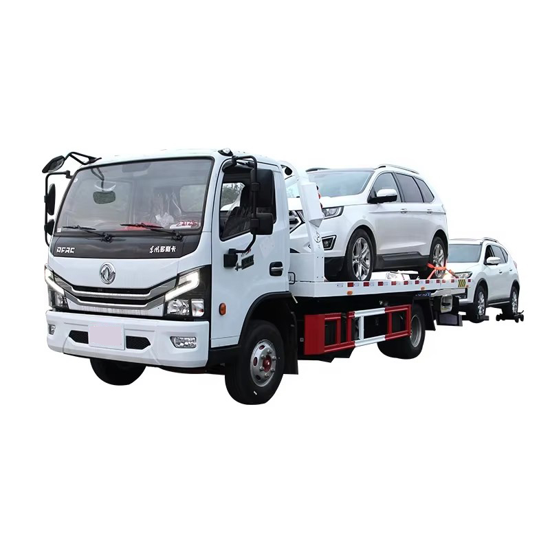 东风4吨平板牵引式道路车辆救援用4x2带绞车道路车辆救援车