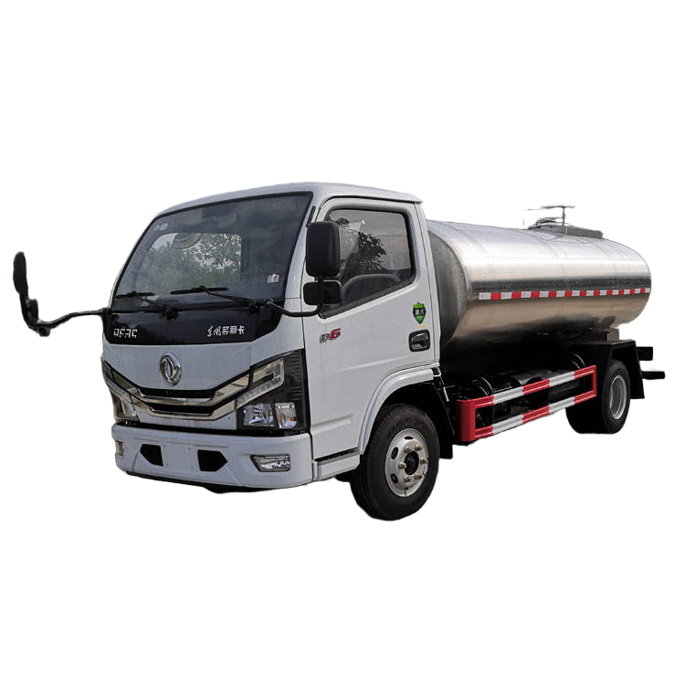 新款东风不锈钢82HP液态食品牛奶罐车5cbm牛奶罐车