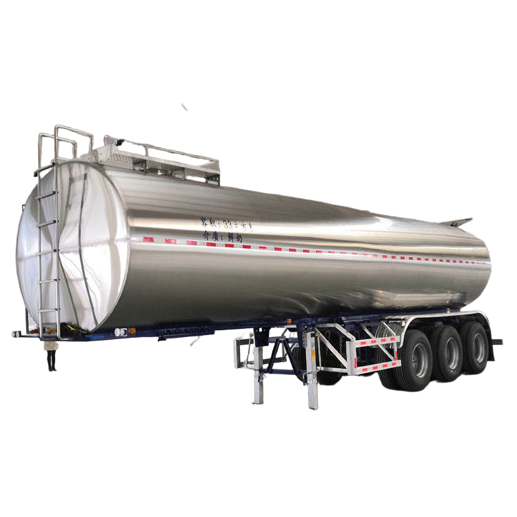 新型35-50立方米不锈钢牛奶罐半挂车，带液体食品35cbm牛奶罐车