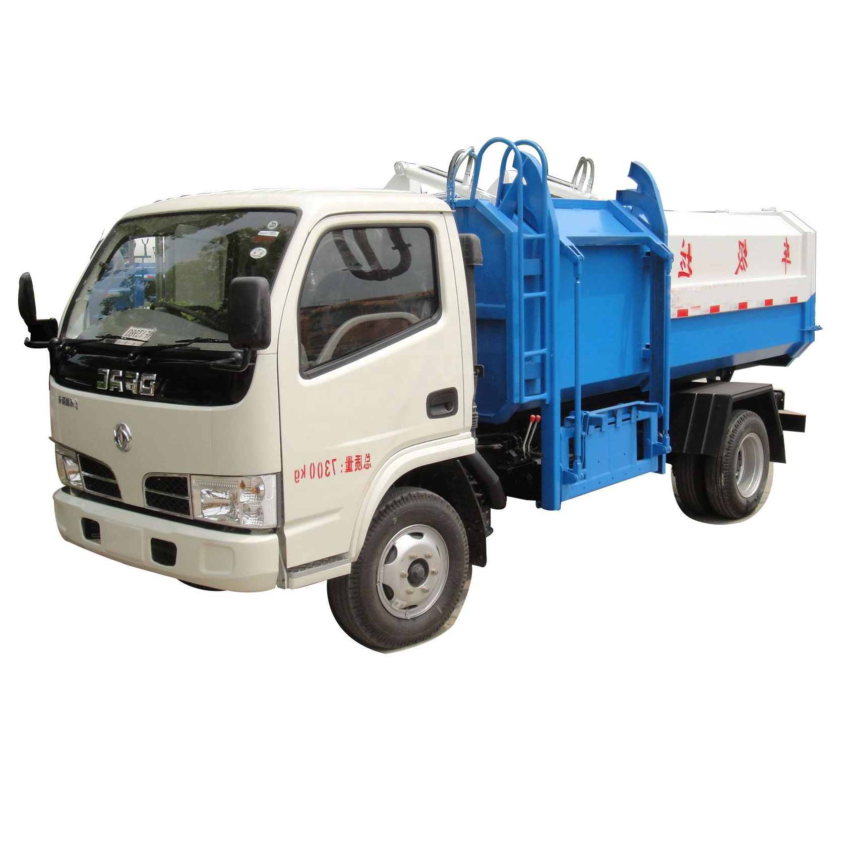 工厂价格小型4x2柴油4bm侧装垃圾桶垃圾车
