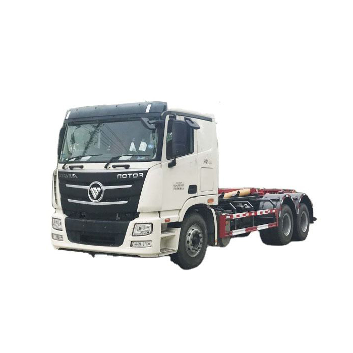福田欧曼6*4新型定制提钩式垃圾车