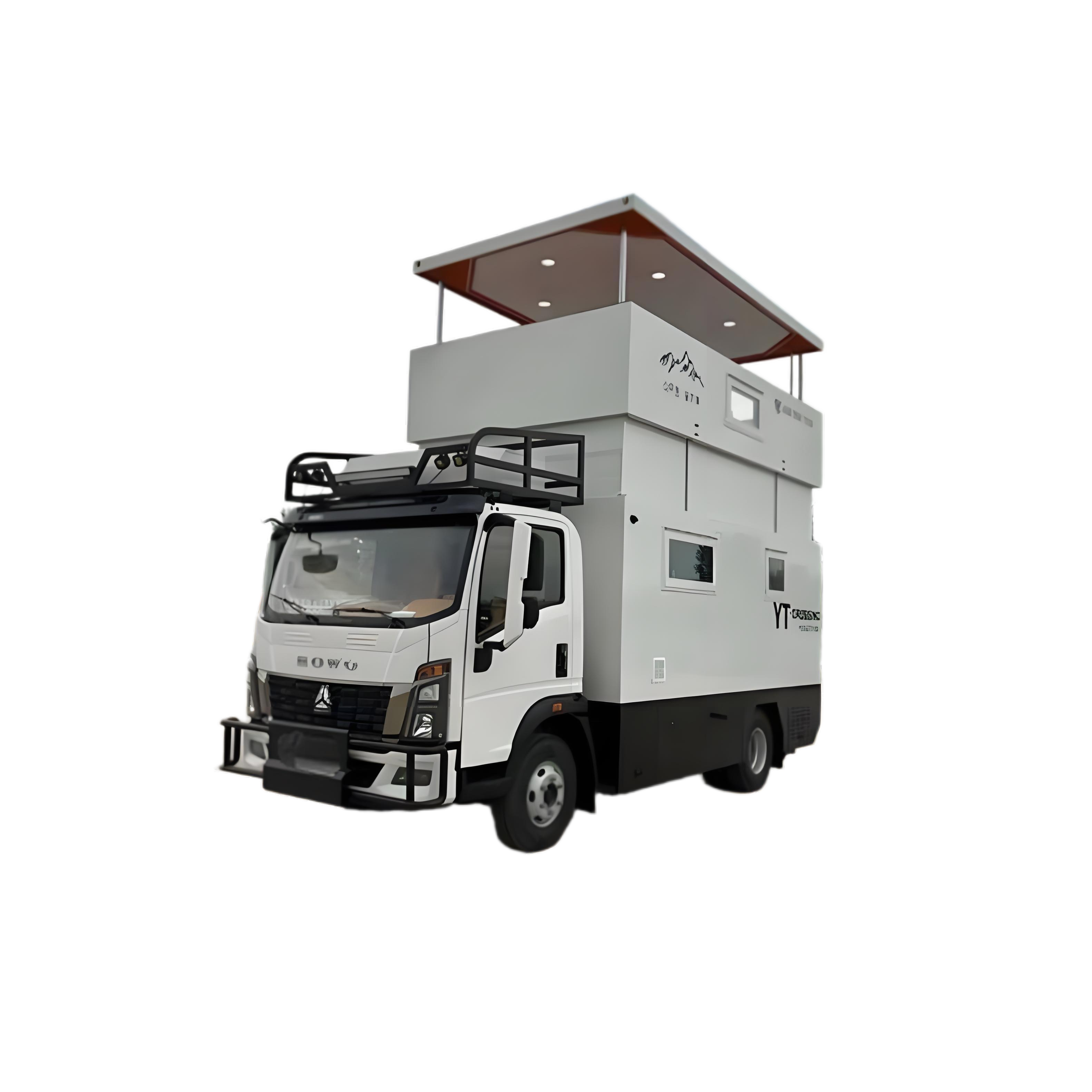 双层POP-UP房车HOWO 4X2 4X4户外旅行露营车房车