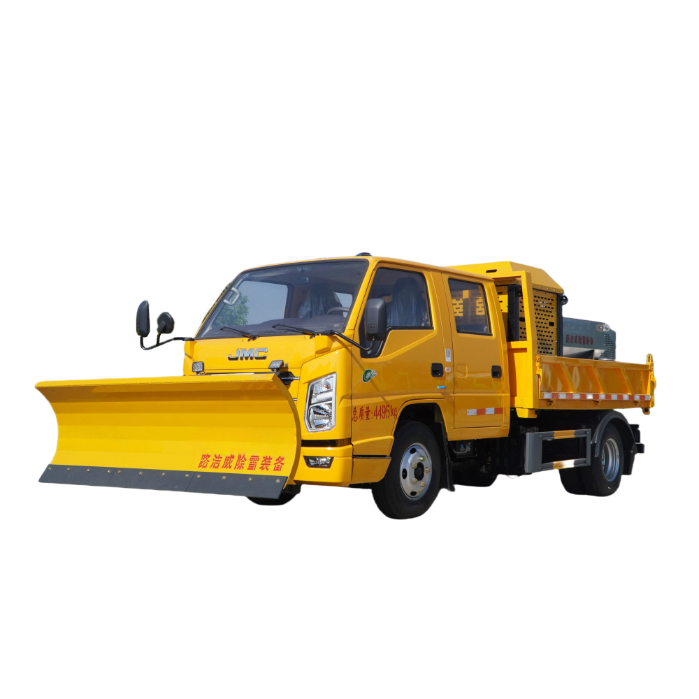 高品质JMC六轮雪犁卡车，配备115马力新型电动双排遥控雪犁