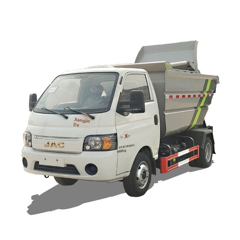 江淮柴油后置斗式自卸车手动4x2用于环卫压缩垃圾收集