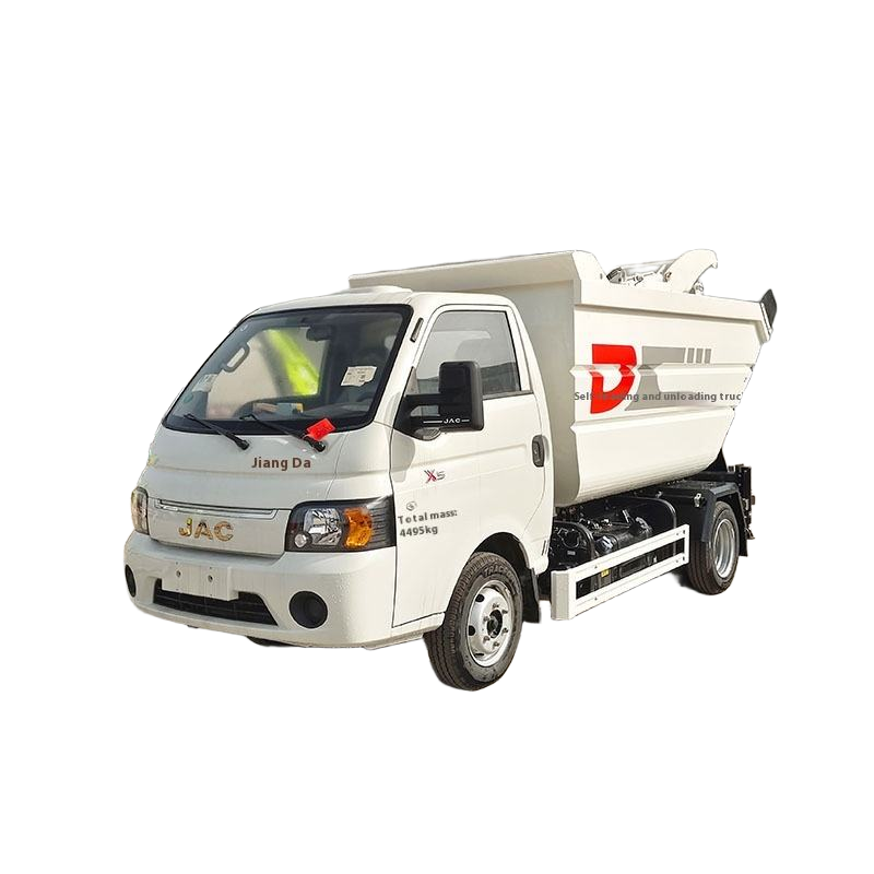 Jac 4.5蓝色大容量手动柴油机4x2后装式垃圾车