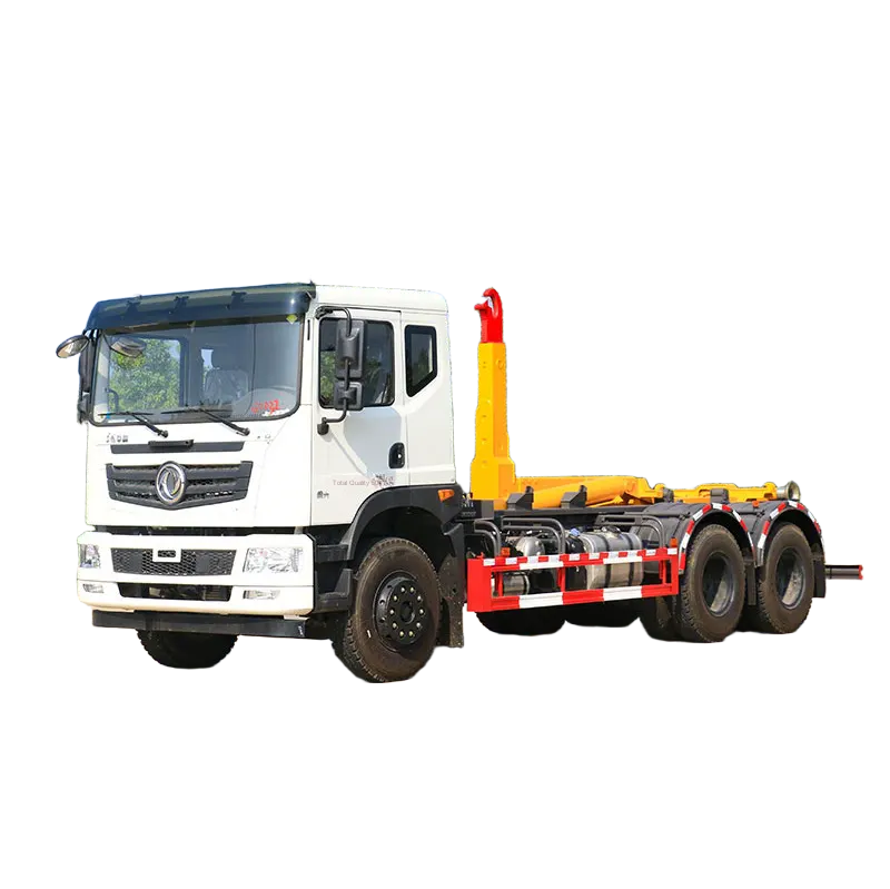 东风高效14方钩臂垃圾车4x2/4x4驱动轮手动无线遥控