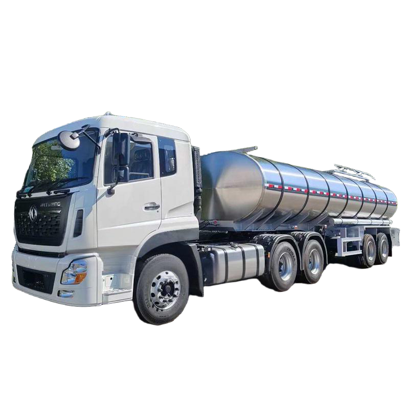 2轴鲜牛奶运输半挂车28m&sup3;牛奶车28000L不锈钢牛奶罐车